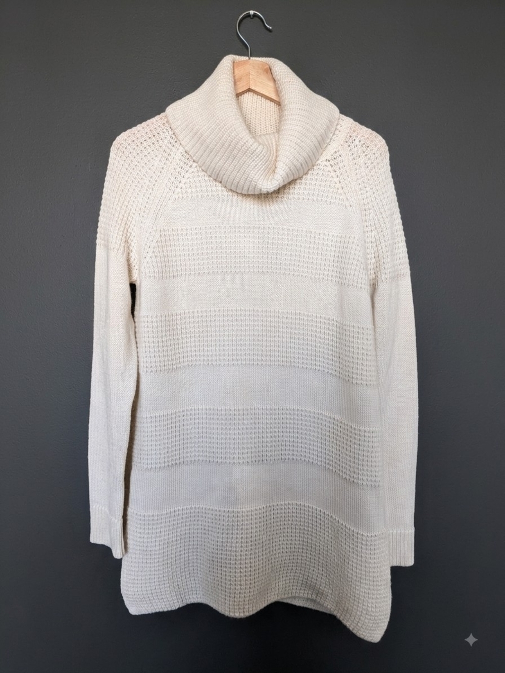 INTERMIX Ivory Cowl Neck Tunic Sweater